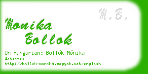 monika bollok business card
