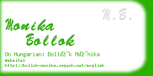 monika bollok business card